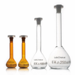 Volumetric Flask Class A with PE Stopper Brand LabChoice Australia